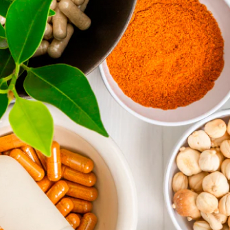 turmeric powder and capsules