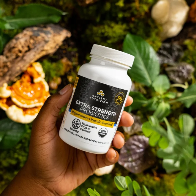 bottle of ROC Extra Strength Probiotics 