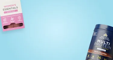 2 products on a light blue background
