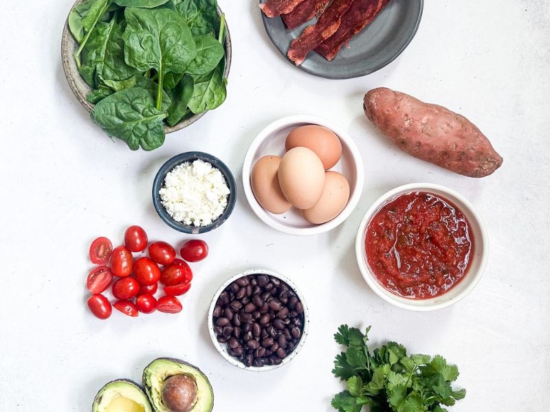 Breakfast bowl ingredients