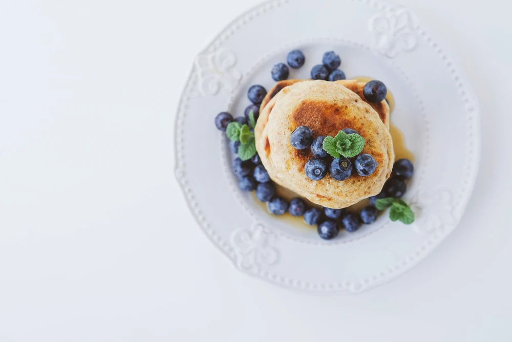 Blueberry collagen pancakes