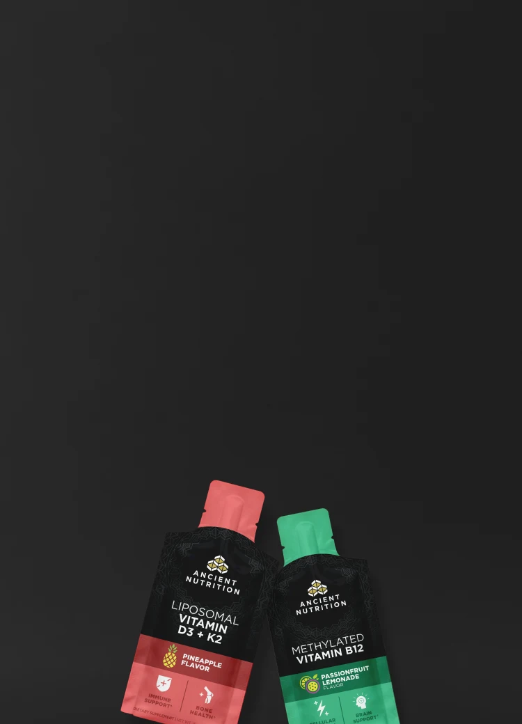 Gel packs on a black background