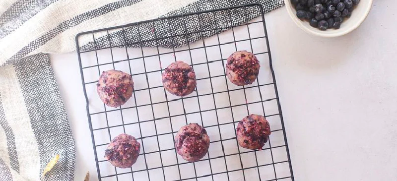 Blueberry cardamom donut holes