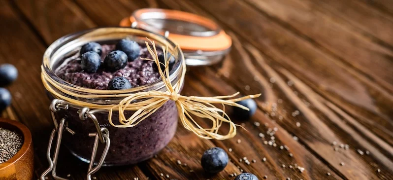Blueberry lemon chia seed pudding