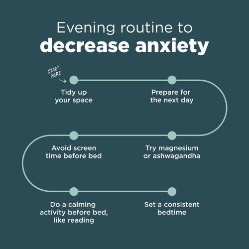 evening routine to decrease anxiety