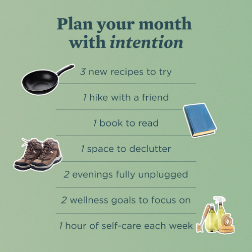 plan you month with intention