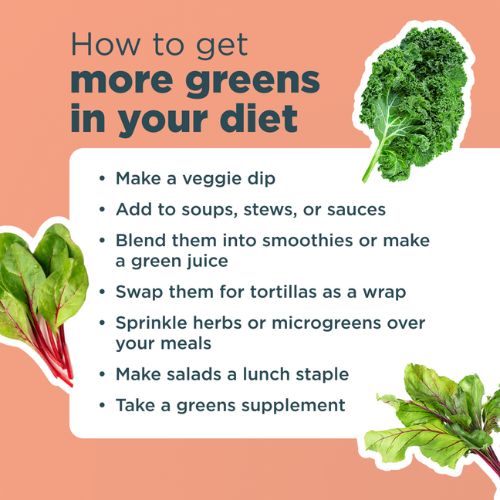 how to get more greens in your diet