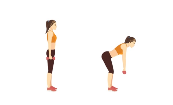 DB stiff-legged deadlift