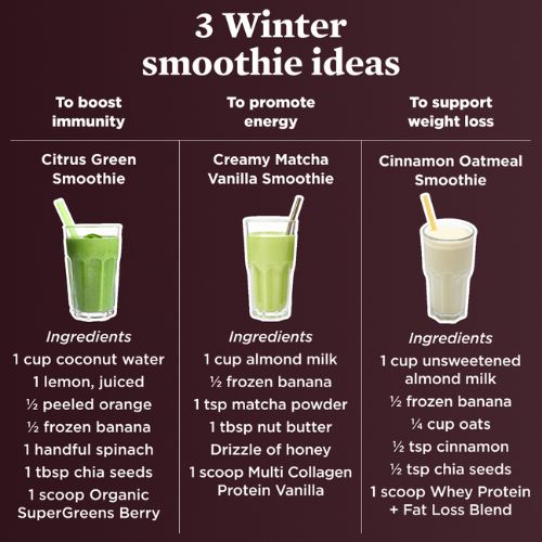 3 winter smoothie ideas