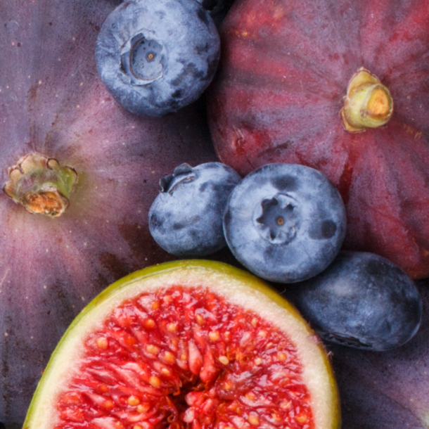 figs and blueberries