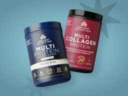 Two ancient nutrition items on a blue background