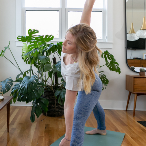 woman doing yoga