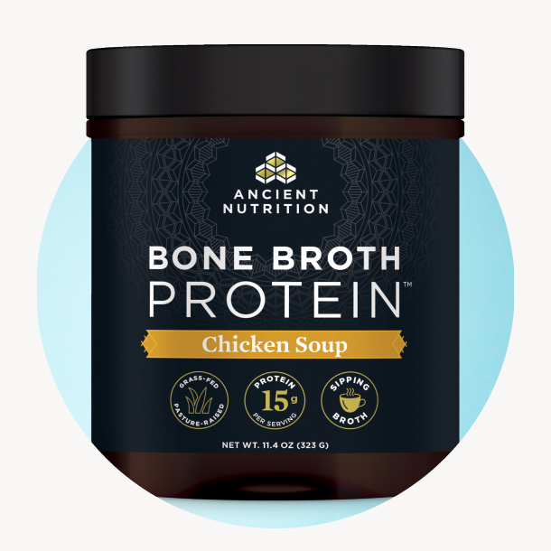 bottle of bone broth protein chicken soup