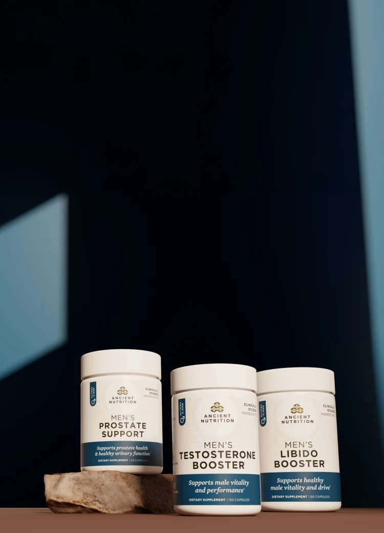 three ancient nutrition on a blue background