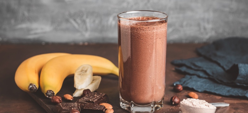 High-protein chocolate smoothie