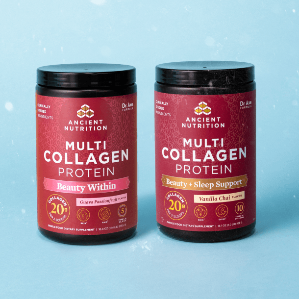 2 bottles of Multi Collagen Protein powder side by side