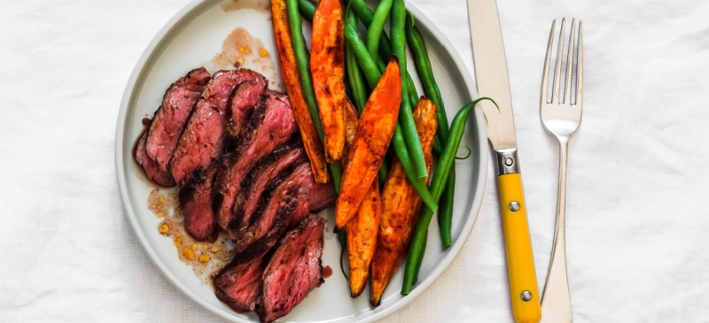 Steak and sweet potato