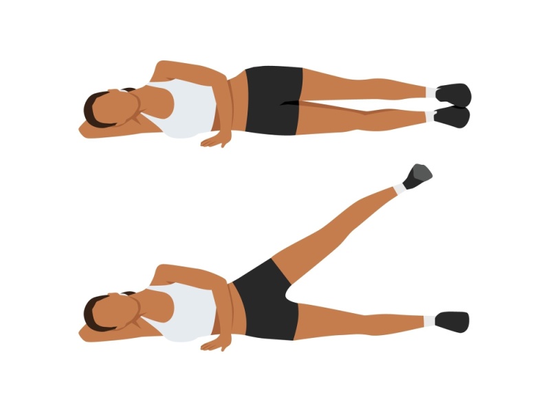Lying side leg lifts