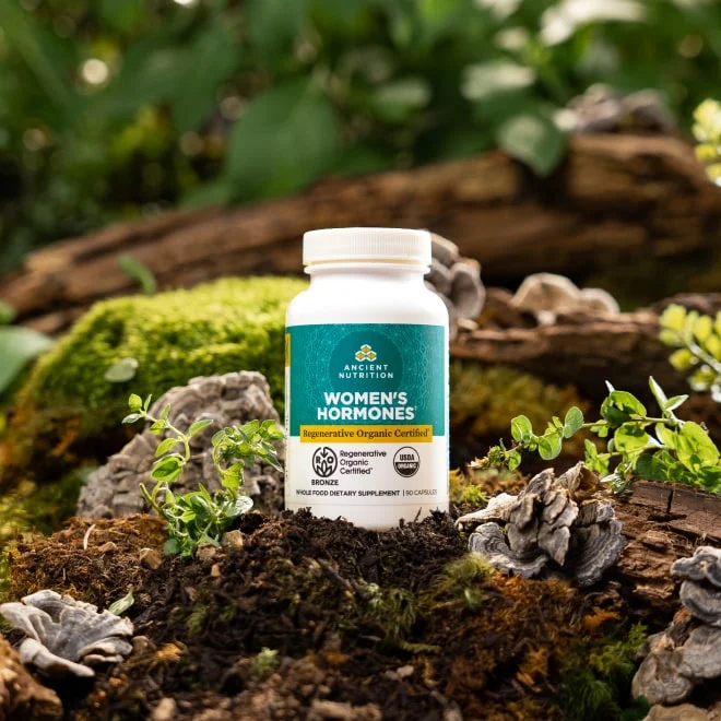 bottle of ROC Women's Hormones capsules 