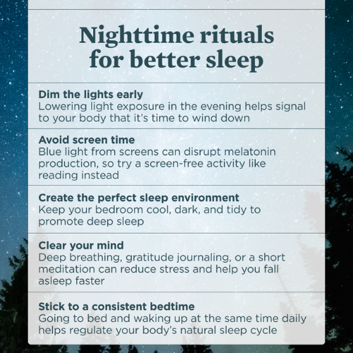 nighttime rituals for better sleep