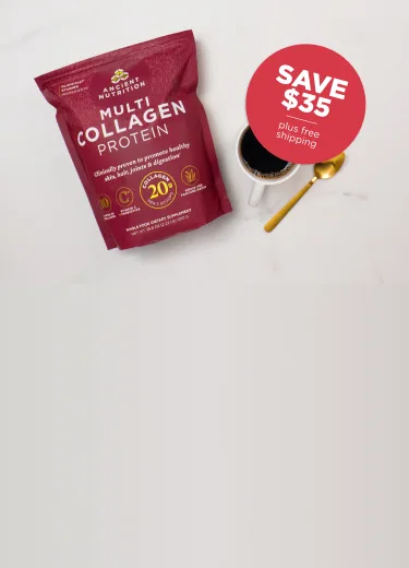Multi collagen protein powder 100serv bag on a white background