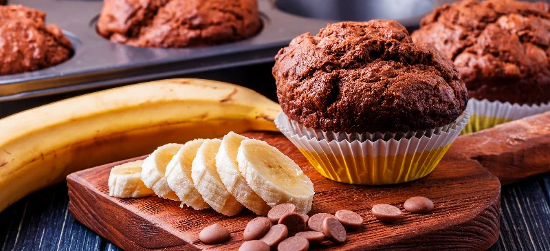 Chocolate chip banana muffins