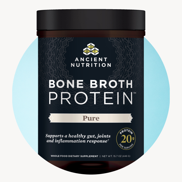 bottle of bone broth protein pure