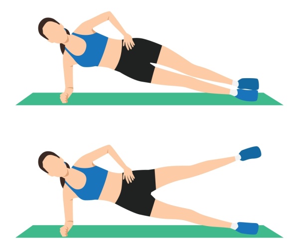 Side plank with leg lift
