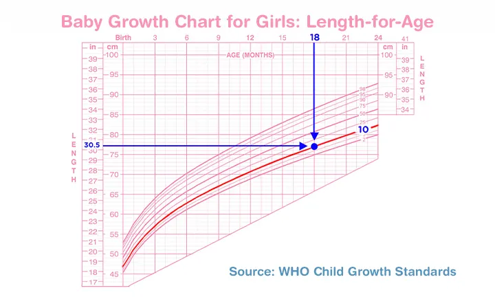 نمو الطفل للفتيات: طوله بالنسبة للعمر