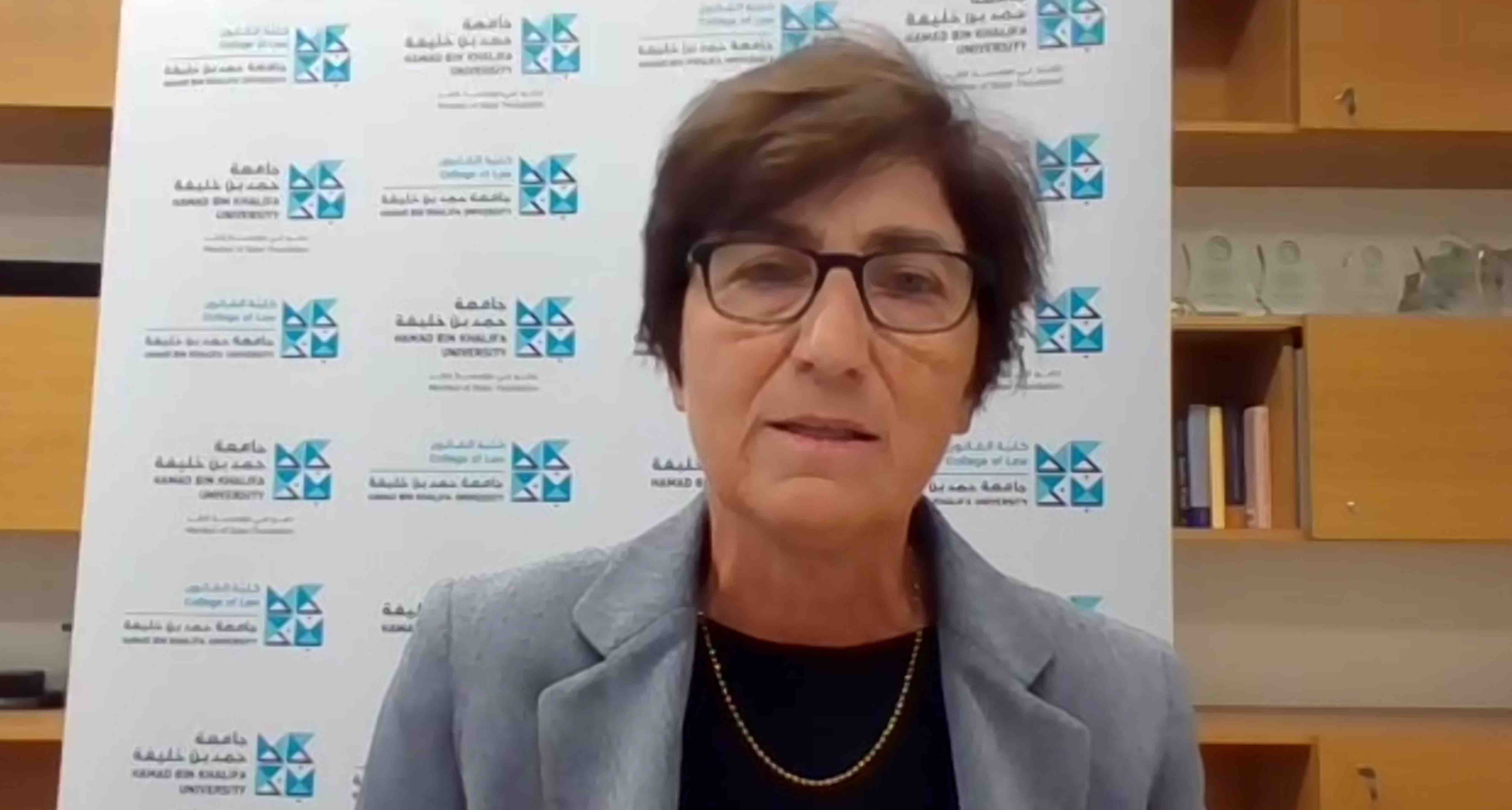 Caption 3 - HBKU Global Goals Week Panel - Dr. Susan L Karamanian