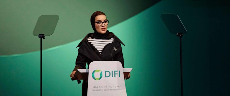Her Highness Sheikha Moza bint Nasser speaks at the opening of the 30th Anniversary of the International Year of the Family Conference in Doha