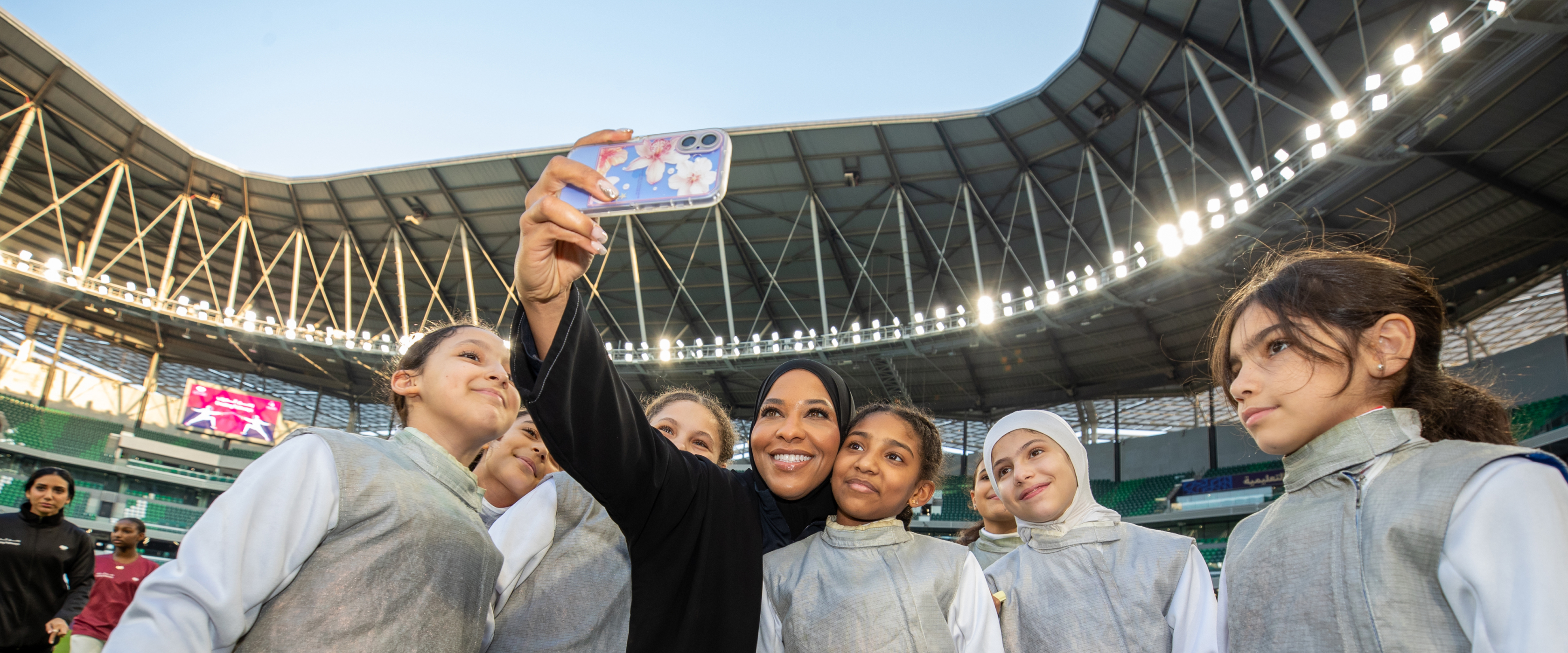 Ibtihaj Muhammad inspires young athletes at Qatar Foundation’s Touché: International Fencing Day