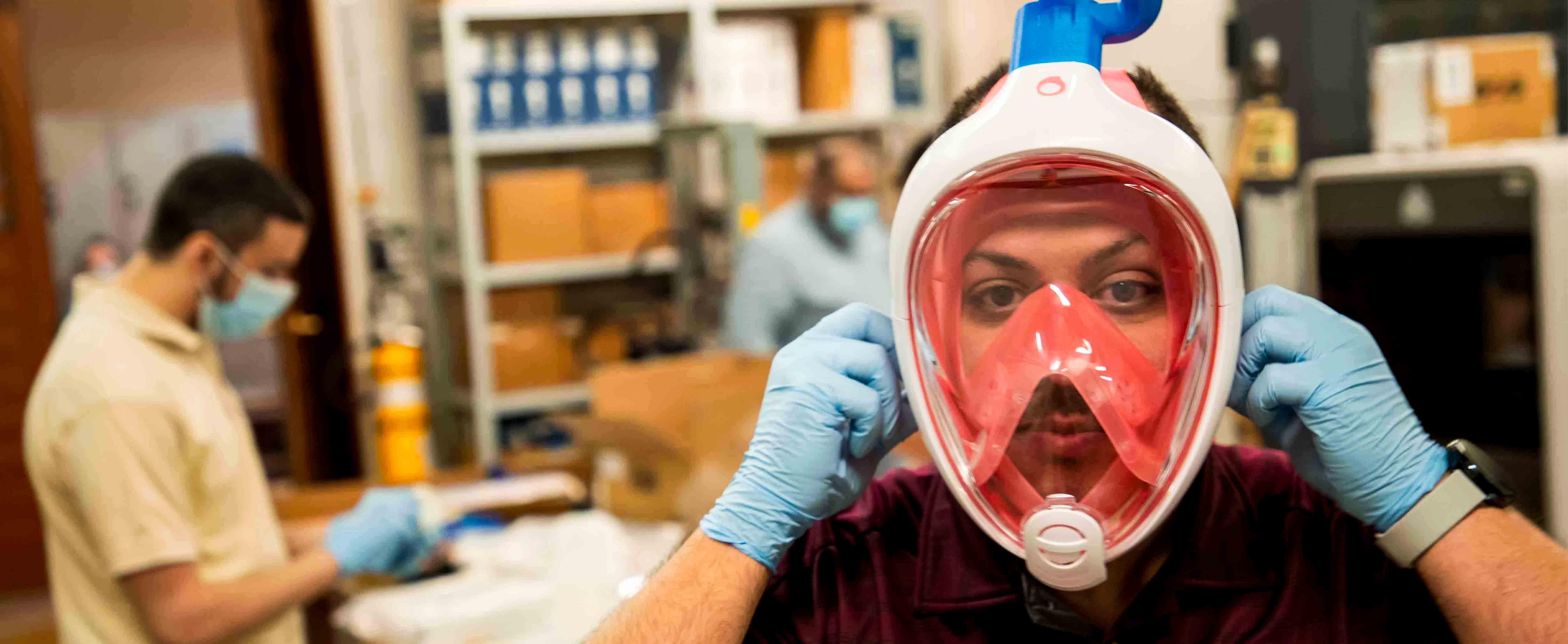Engineers at QF partner university transform snorkeling masks to ventilators