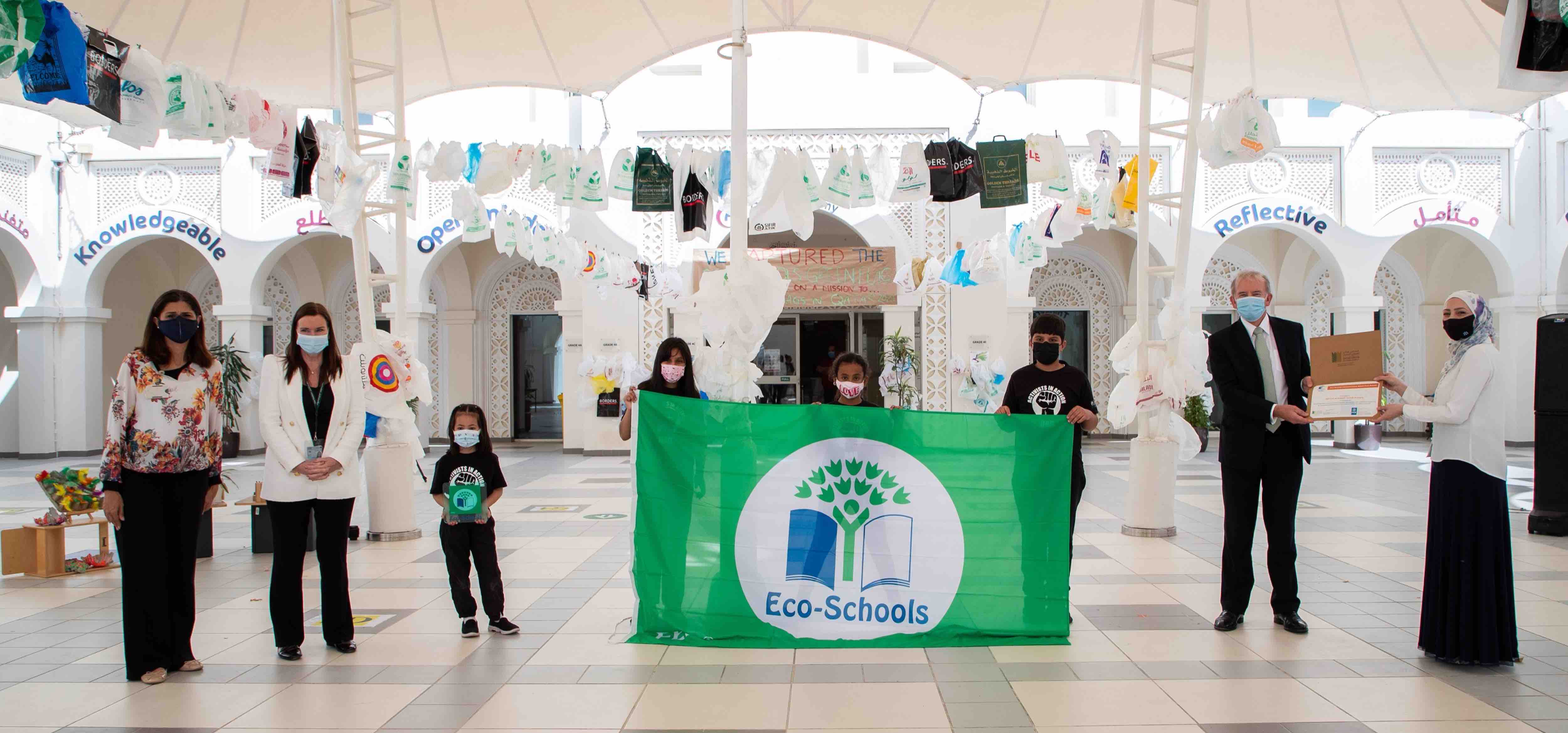 QAD Primary and QLA hoist green flags as they become Eco-Schools - QF - 01