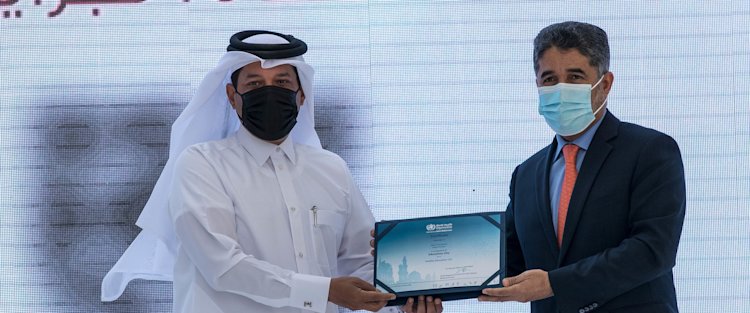 Prime Minister attends WHO awarding ceremony of Doha and Al Rayyan municipalities as ‘Healthy Cities’ and designation of Education City as a ‘Healthy Education City’