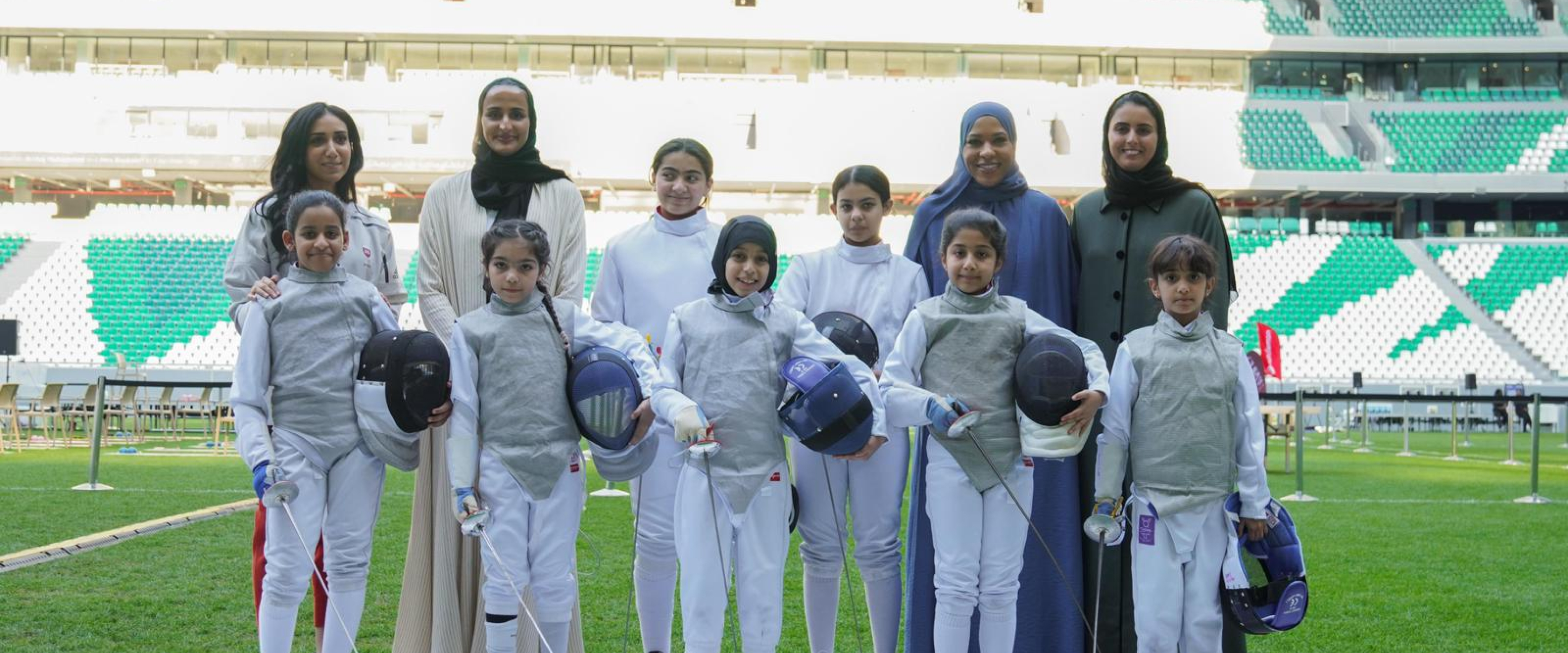 تعاونٌ مشترك بين البطلة الأولمبية ابتهاج محمد ومؤسسة قطر من أجل تنمية مهارات الفتيات في المبارزة 