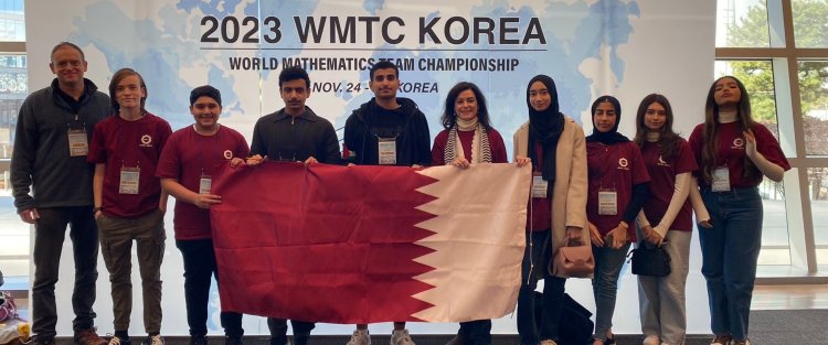 تكريم طلاب مؤسسة قطر في بطولة العالم لفرق الرياضيات بكوريا الجنوبية