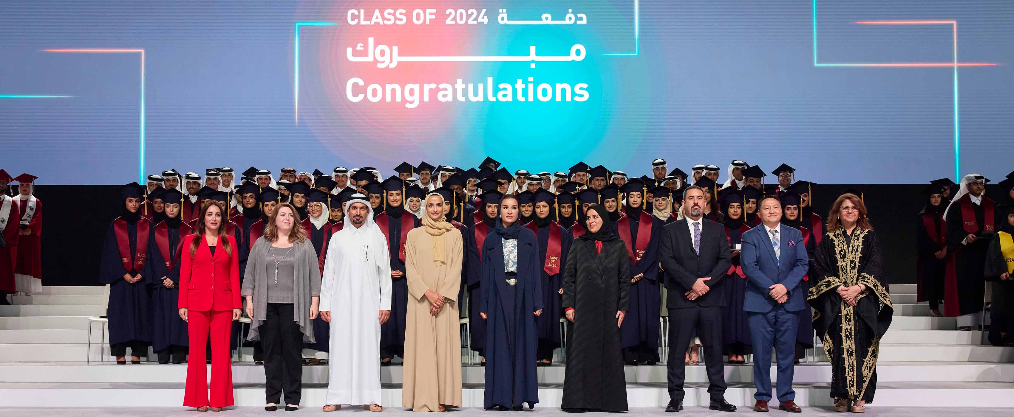 Her Highness Sheikha Moza bint Nasser attends the Qatar Foundation Schools Commencement Ceremony