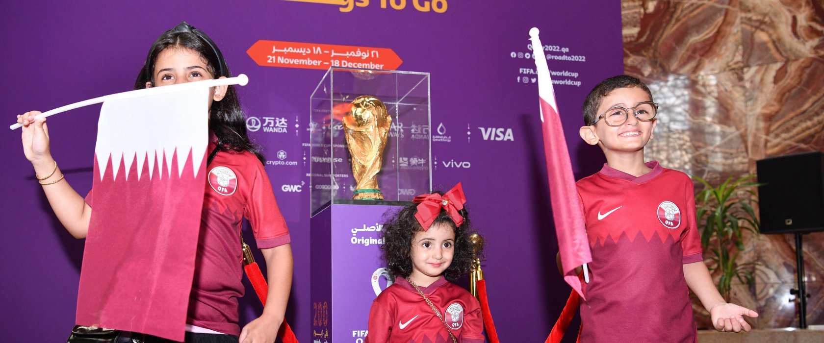 FIFA World Cup™ Trophy comes to QF as Aljam’a celebration of students gets under way