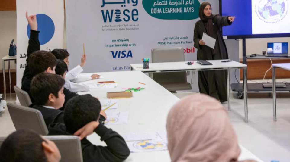 Students write letters of support and love for children with autism during Doha Learning Days