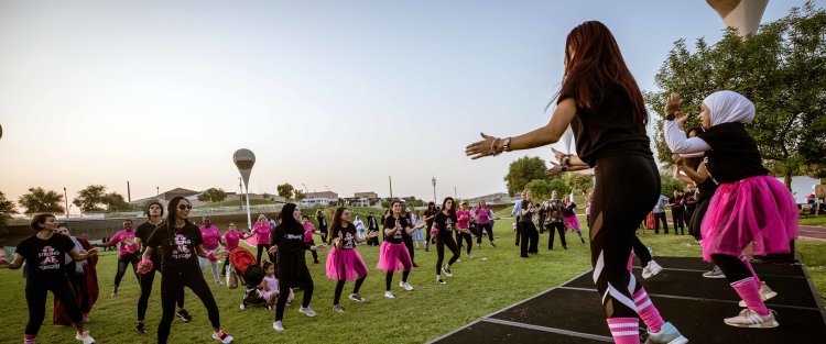 On the march for breast cancer awareness