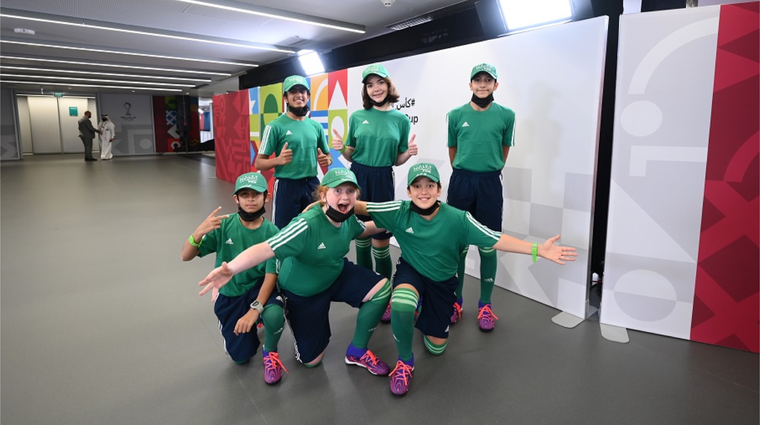 QF youth serve as Flag Bearers during the FIFA Arab Cup 2021™ - QF - 01