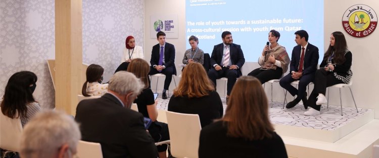 شباب من مؤسسة قطر يدعون إلى تضمين قضية المناخ في المناهج الأكاديمية خلال  مؤتمر الأطراف 26 