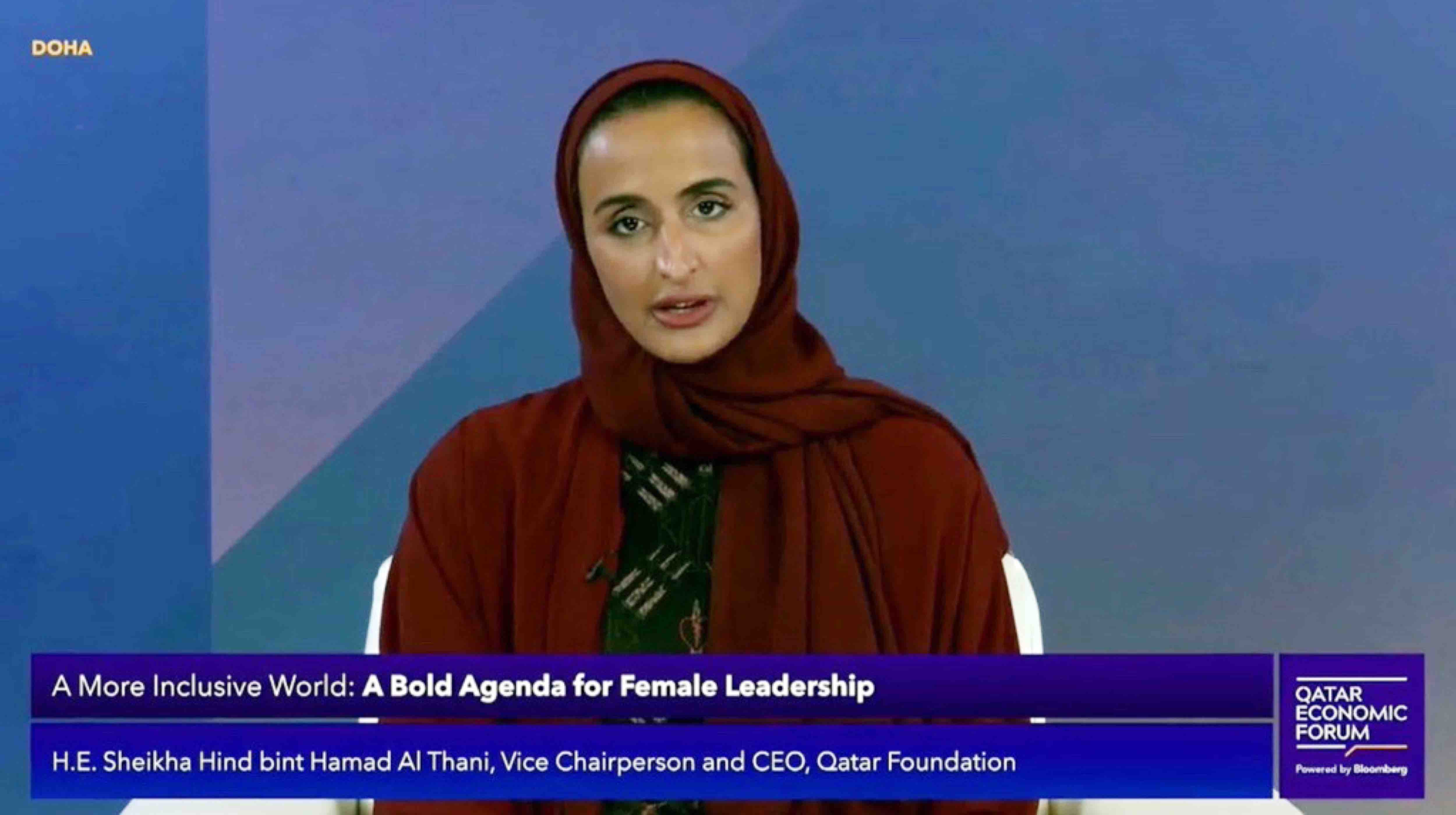 For women and society, work needs to change, Her Excellency Sheikha Hind tells Qatar Economic Forum - QF - 01
