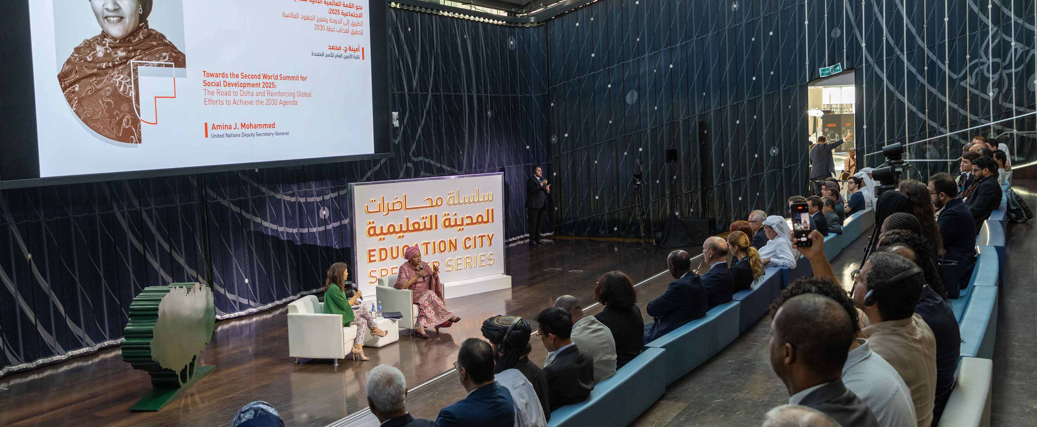 Global crises risk chances of meeting Sustainable Development Goals, warns UN chief at QF talk