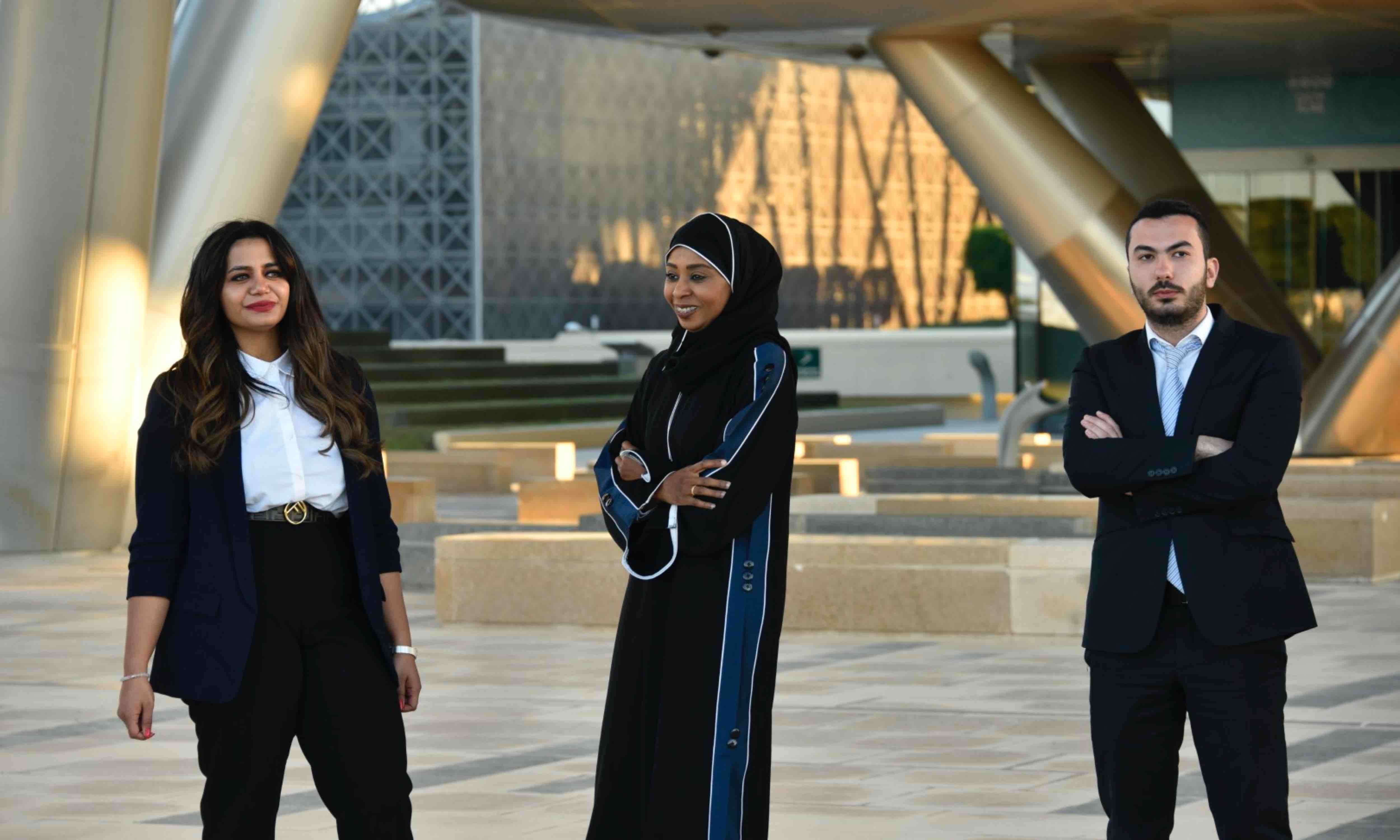 Eiman Al Hamad 3 with Sarah Aboerjaib and Wadah Malaeb - Star of Science - SoS- 01