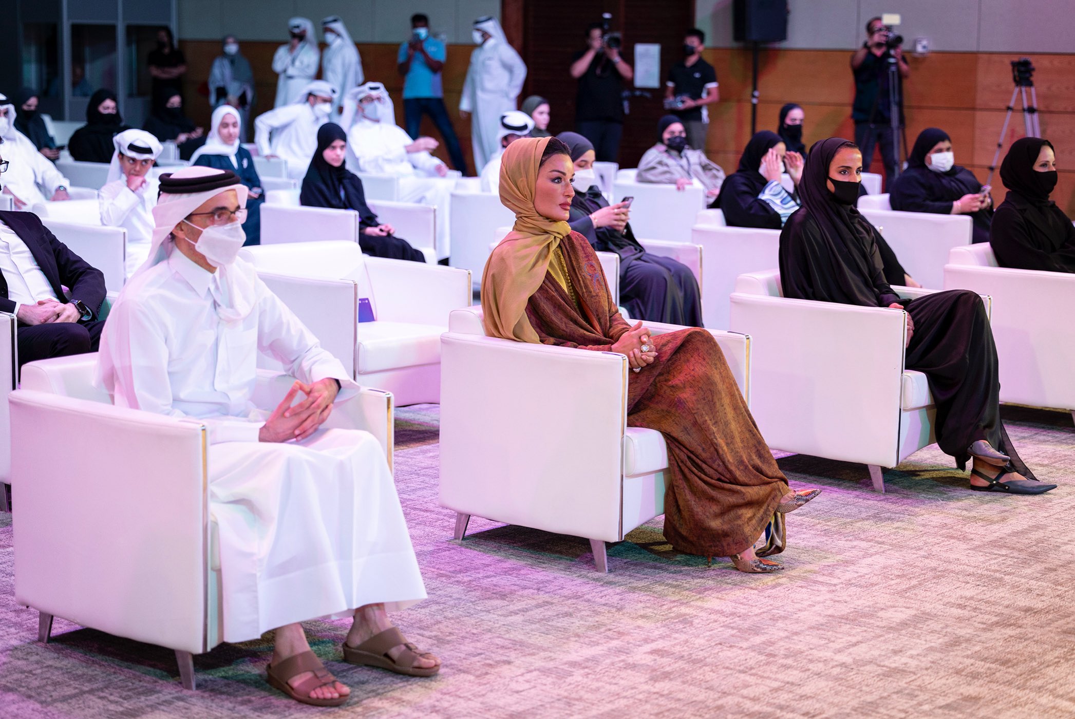 HH Sheikha Moza honors the winners of QF’s Akhlaquna and Akhlaquna Junior awards - QF - 01