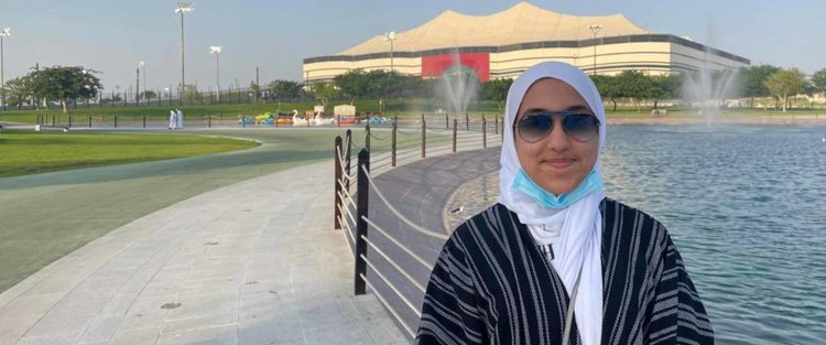 طالبة بمؤسسة قطر: "عاصرتُ بناء استاد البيت منذ الحجر الأول، وكأننا كبرنا معًا"