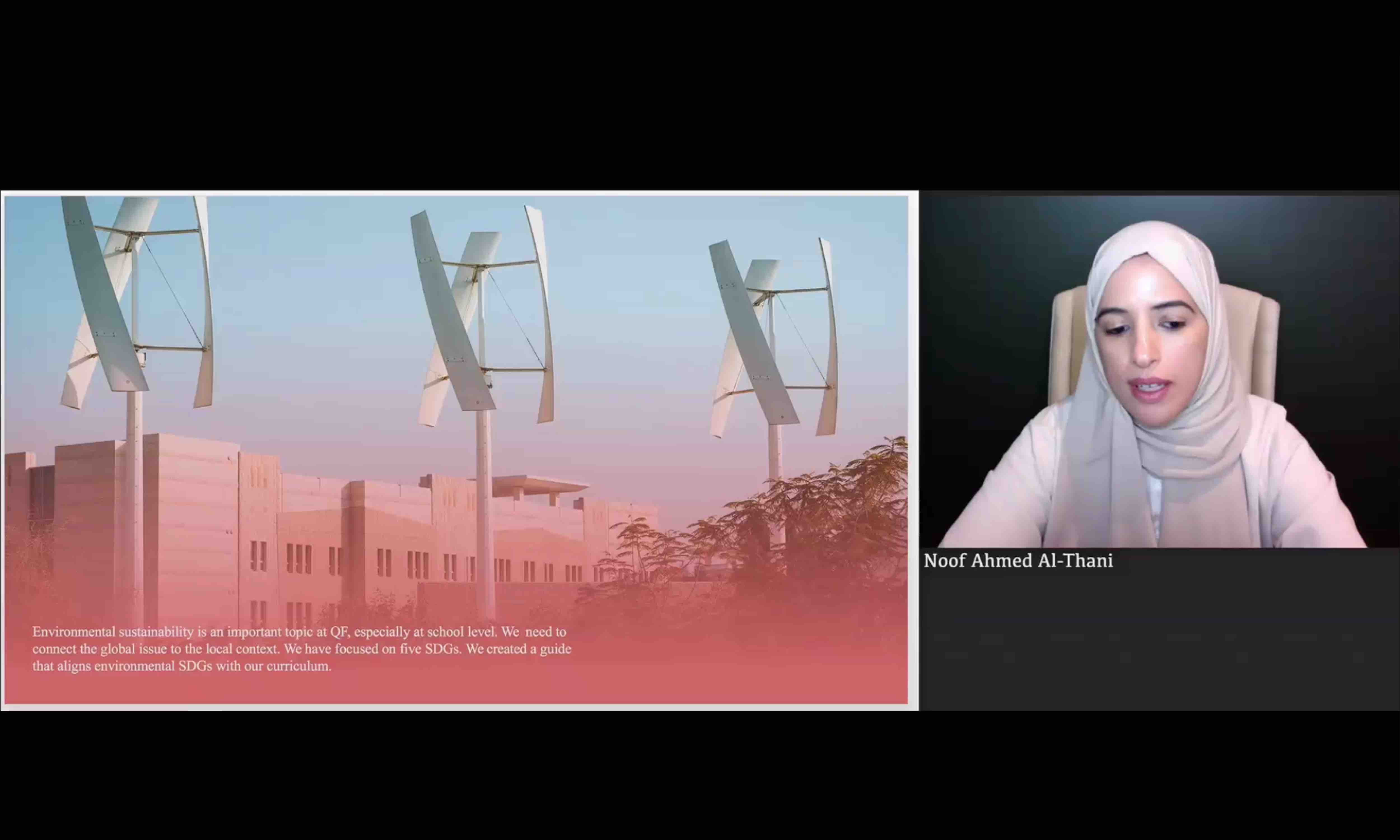 Caption 2 - Sheikha Noof Al-Thani, Executive Director, Strategic Initiatives and Partnership Development, QF PUE