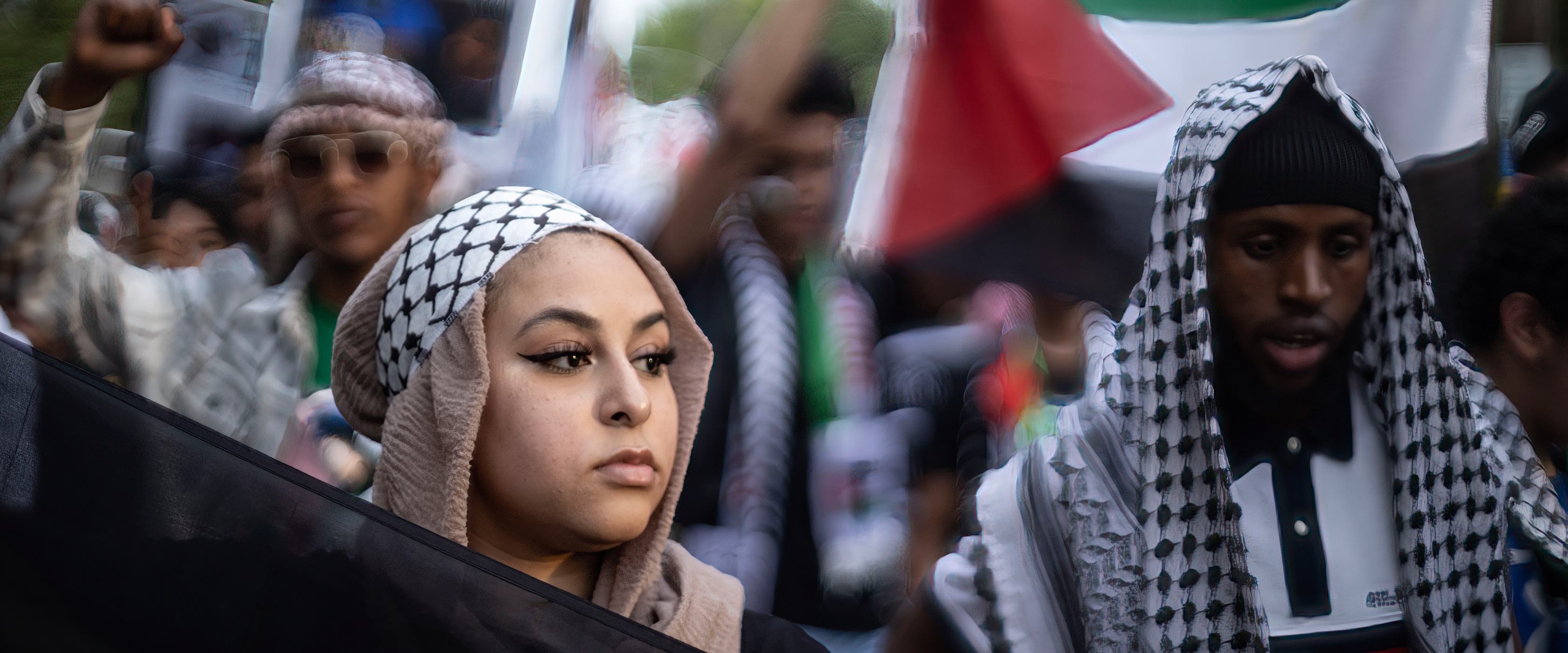 Palestinian Keffiyeh in Shadow Style